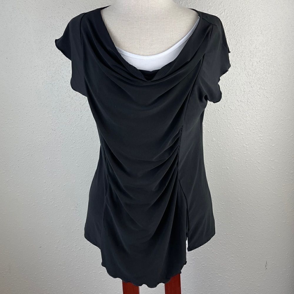 Passports Short Sleeve Blouse Top Size M EUC